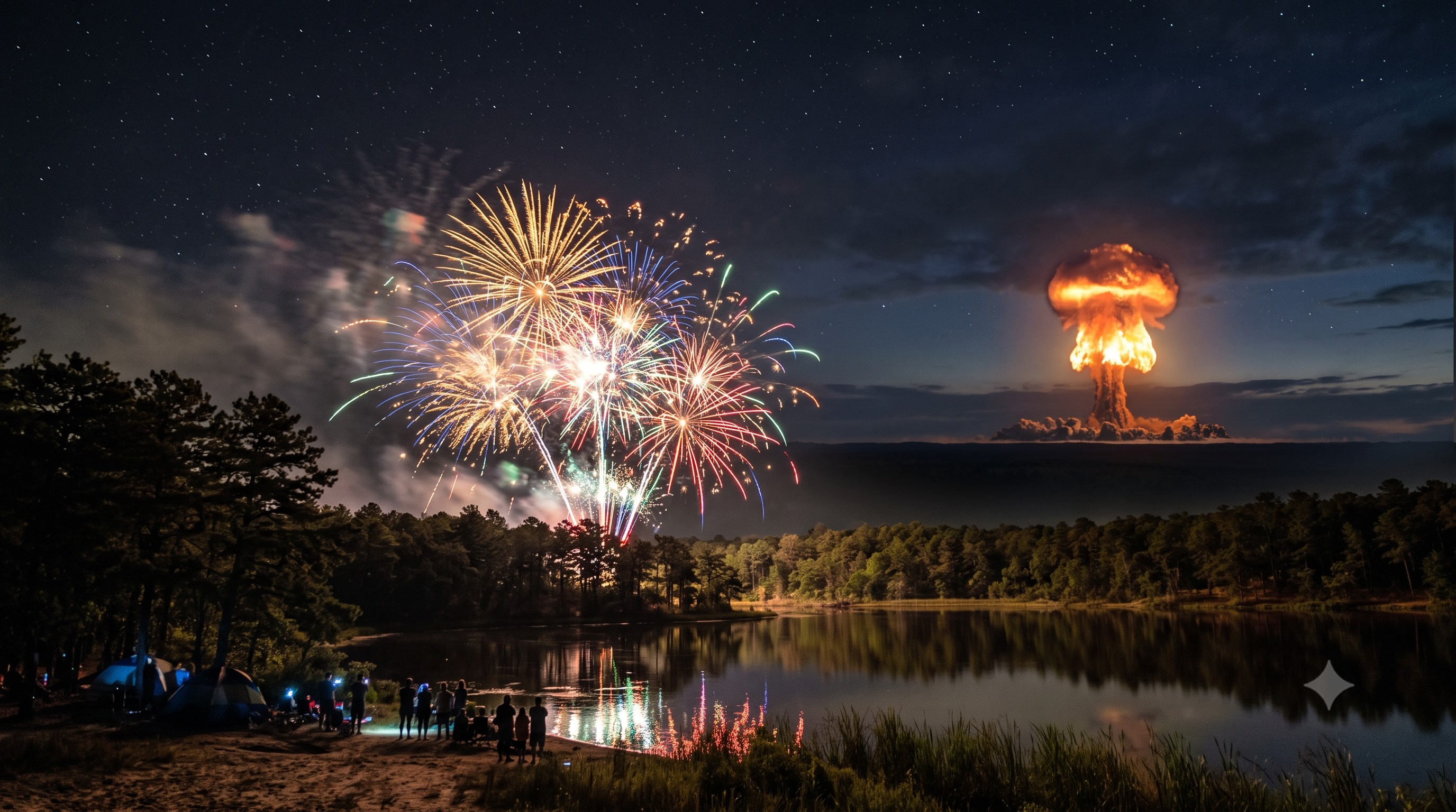 When ordinary fireworks are not theatrical enough