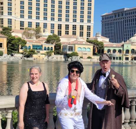 The Riddlesbrood touring cast celebrating a successful Premier Destinations theatrical run at the Downtown Grand in Las Vegas.