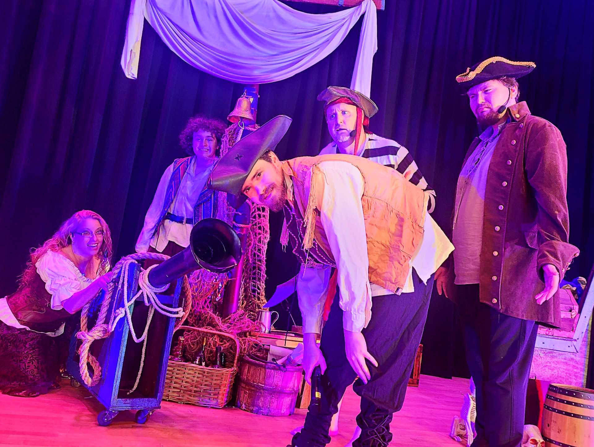 A captivating dinner theater performance featuring a classic detective story.