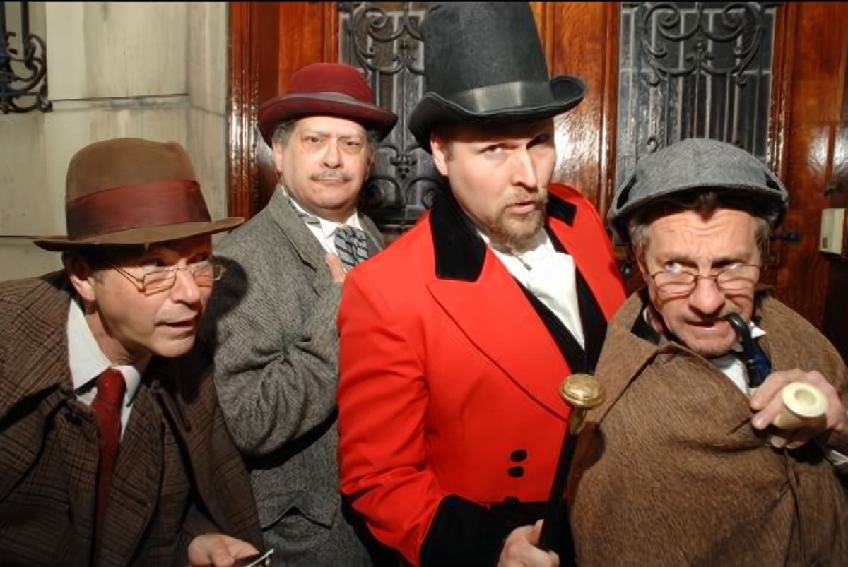 A captivating dinner theater performance featuring a classic detective story.