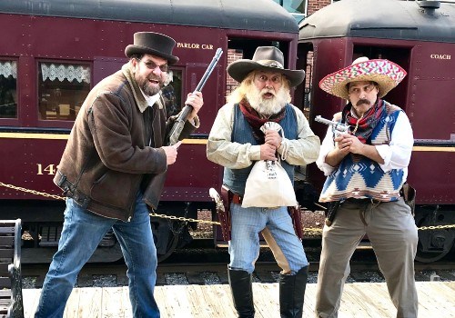 Cowboys on a train